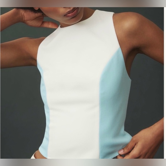 Flat White By Anthropologie Sleeveless Blouse - Picture 7 of 9